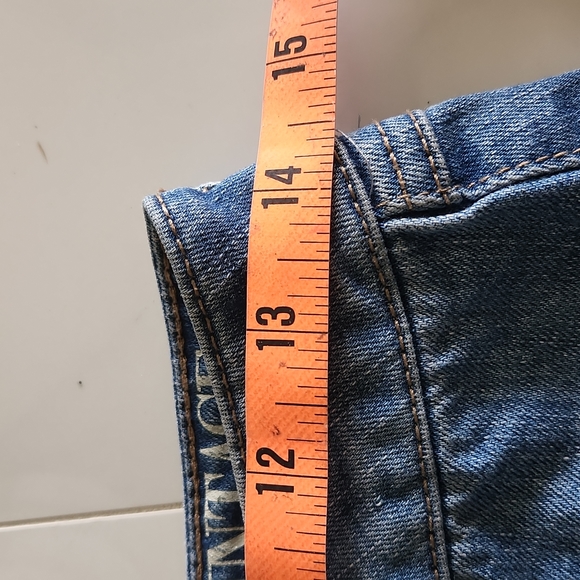 Rewash Brand Size 5 Distressed Denim Blue Jeans  Mini Skirt - Picture 6 of 9